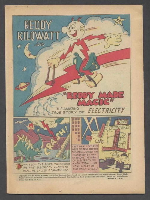 Reddy Kilowatt 001 Reddy Made Magic  cover only 1946