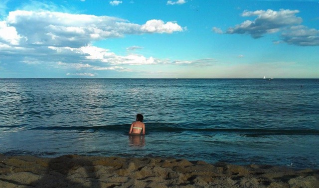 Zelie in het water