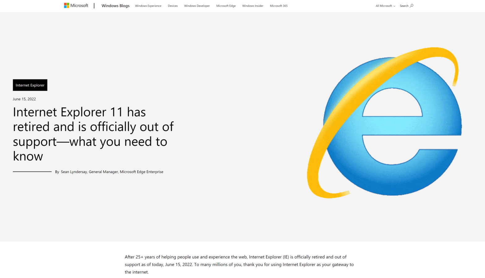 RIP Internet Explorer