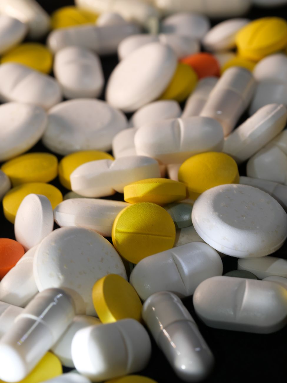 extreme close up shot of medicines